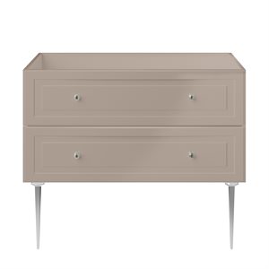 Alma Taupe 42" Single Vanity with Chrome Legs & Knobs without Top