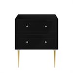 Alma Black 30" Vanity with Gold Legs & Knobs without Top