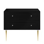 Alma Black 42" Vanity with Gold Legs & Knobs without Top