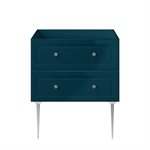 Alma Turquoise 30" Vanity with Chrome Legs & Knobs without Top