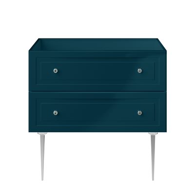 Alma Turquoise 36" Vanity with Chrome Legs & Knobs without Top