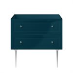 Alma Turquoise 36" Vanity with Chrome Legs & Knobs without Top