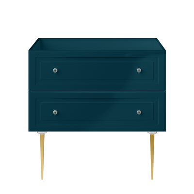 Alma Turquoise 36" Vanity with Gold Legs & Knobs without Top