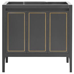 Province Charcoal and Gold 36" Single Vanity without Top