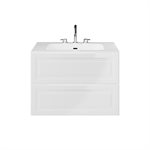 Alma White 30" Vanity with Integrated White Solid Surface Top