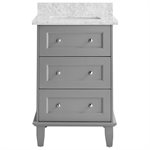 Nora Gray 24" Single Vanity with Carrara Marble Top