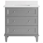 Nora Gray 36" Single Vanity with Pure Gray Quartz Top