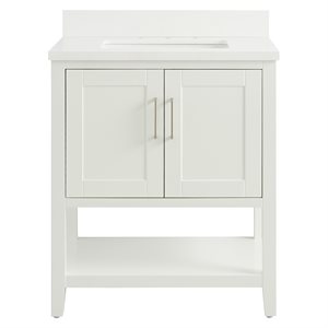 Sheraton 30" White Vanity with Pure White Quartz Top