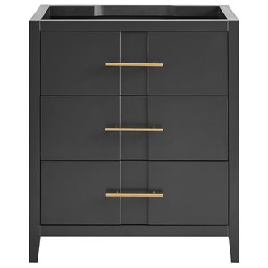 Iconic 30" Charcoal and Gold Vanity (Counter Sold Separately)