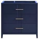 Iconic 36" Navy and Gold Vanity (Counter Sold Separately)