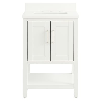 Sheraton 24" White Vanity with Pure White Quartz Top