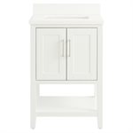 Sheraton 24" White Vanity with Pure White Quartz Top