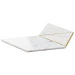 Axil Carrara - White Carrara & Brass