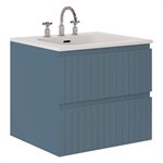 KIT - Adeline Denim 24" Single Vanity with Integrated Solid Surface Top