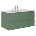 KIT - Adeline Forest 42" Single Vanity with Integrated Solid Surface Top
