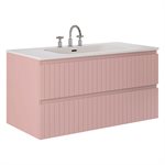 KIT - Adeline Rose 42" Single Vanity with Integrated Solid Surface Top
