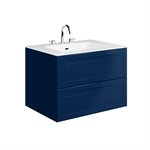 Alma Blue 30" Vanity with Integrated White Solid Surface Top