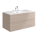 Alma Taupe 42" Vanity with Integrated White Solid Surface Top