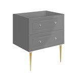 Alma Gray 30" Vanity with Gold Legs & Knobs without Top