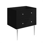 Alma Black 30" Vanity with Chrome Legs & Knobs without Top