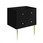 Alma Black 30" Vanity with Gold Legs & Knobs without Top