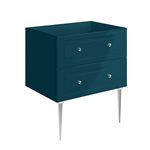 Alma Turquoise 30" Vanity with Chrome Legs & Knobs without Top