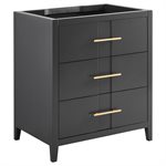 Iconic 30" Charcoal and Gold Vanity (Counter Sold Separately)