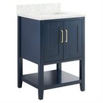 Sheraton 24" Navy Vanity with Carrara Marble Top