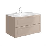 Alma Taupe 36" Vanity with Integrated White Solid Surface Top