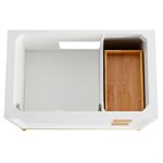 Bungalow White and Gold 36" Single Vanity without Top