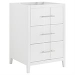 Iconic 24" White and Silver Vanity (Counter Sold Separately)