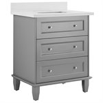 Nora Gray 30" Single Vanity with Pure Gray Quartz Top