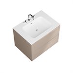 Alma Taupe 30" Vanity with Integrated White Solid Surface Top