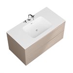 Alma Taupe 42" Vanity with Integrated White Solid Surface Top