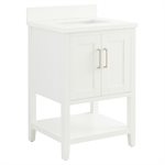 Sheraton 24" White Vanity with Pure White Quartz Top