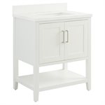 Sheraton 30" White Vanity with Pure White Quartz Top