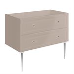 Alma Taupe 42" Single Vanity with Chrome Legs & Knobs without Top