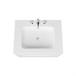 Alma White 30" Vanity with Integrated White Solid Surface Top