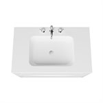 Alma White 36" Vanity with Integrated White Solid Surface Top