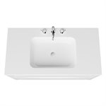 Alma White 42" Vanity with Integrated White Solid Surface Top