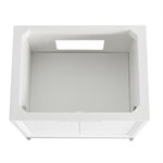 Bungalow White and Silver 30" Single Vanity without Top