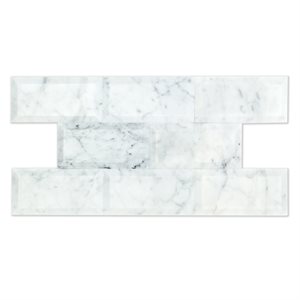 Beveled White Carrara 3x6 Polished