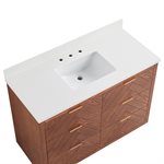 Marilyn Woodgrain 48" Single Vanity with Pure White Quartz Top