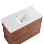 Marilyn Woodgrain 48" Single Vanity with Carrara Marble Top