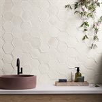 Clay House White 4" Hex