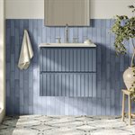 KIT - Adeline Denim 24" Single Vanity with Integrated Solid Surface Top