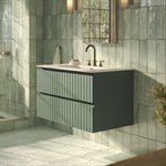 KIT - Adeline Forest 36" Single Vanity with Integrated Solid Surface Top