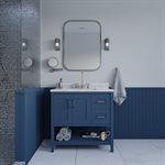 Sheraton 36" Navy Vanity with Carrara Marble Top