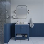 Sheraton 30" Navy Vanity with Pure White Quartz Top