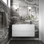 Alma White 42" Vanity with Integrated White Solid Surface Top